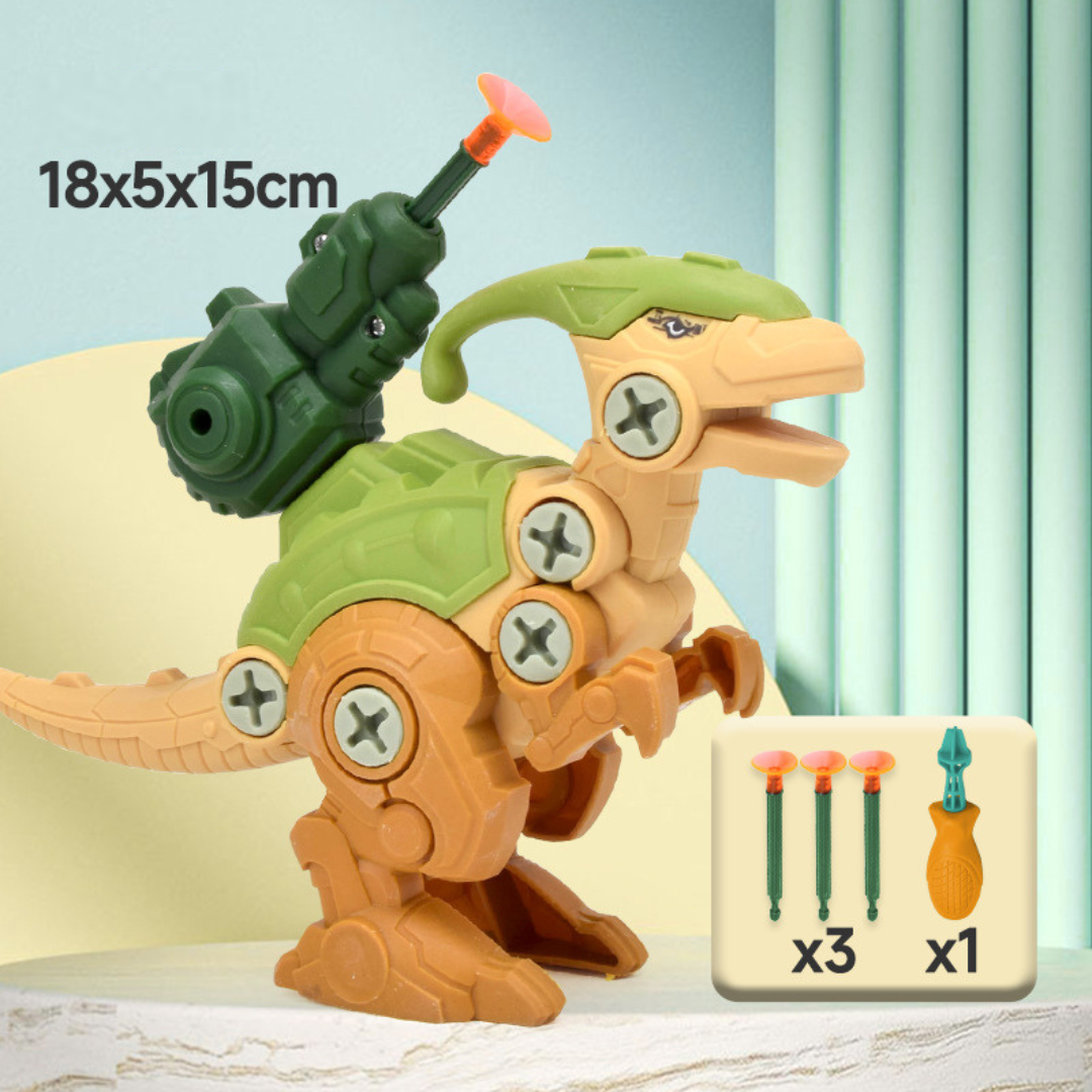 Dinosaur Screw Set with Suction Cup Cannon