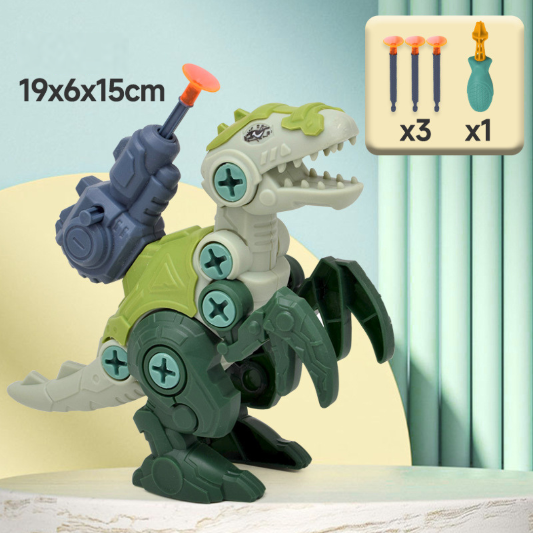 Dinosaur Screw Set with Suction Cup Cannon