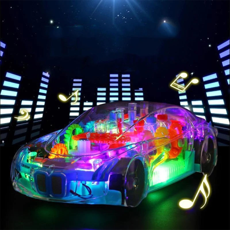 Concept Racing Car Toy | Transparent Car with LED Lights & Music