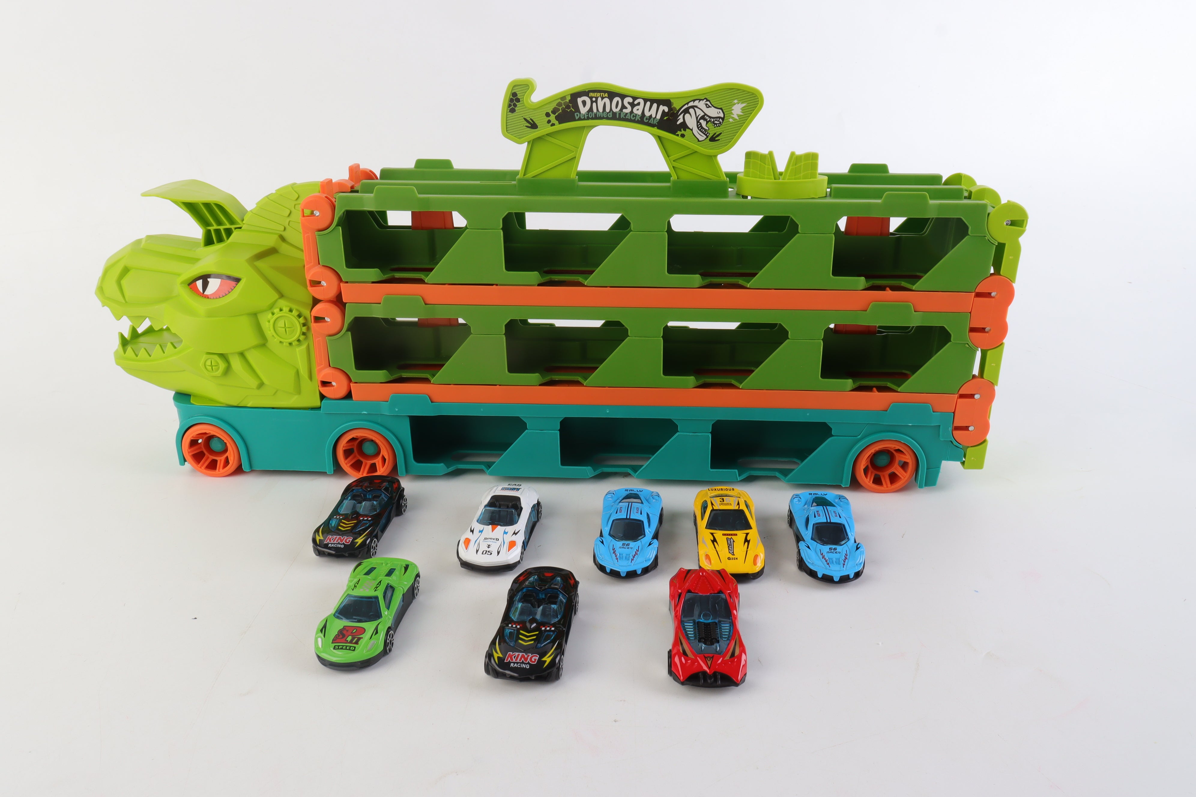 DINOSAUR Folding Storage Race Car Hauler Truck - SUPER LARGE SIZE