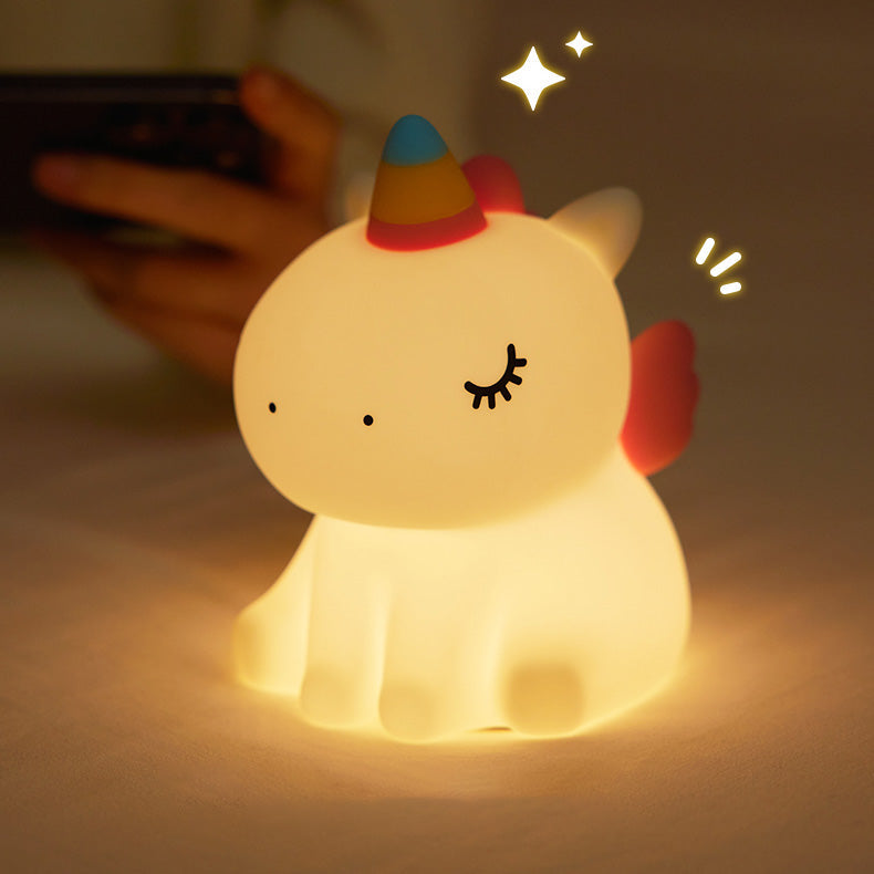 Unicorn Night Light LED Squishy Tap Lamp Best Gift for Baby and Girl