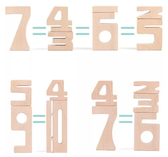 Math Blocks – Fun and Educational Wooden Figures