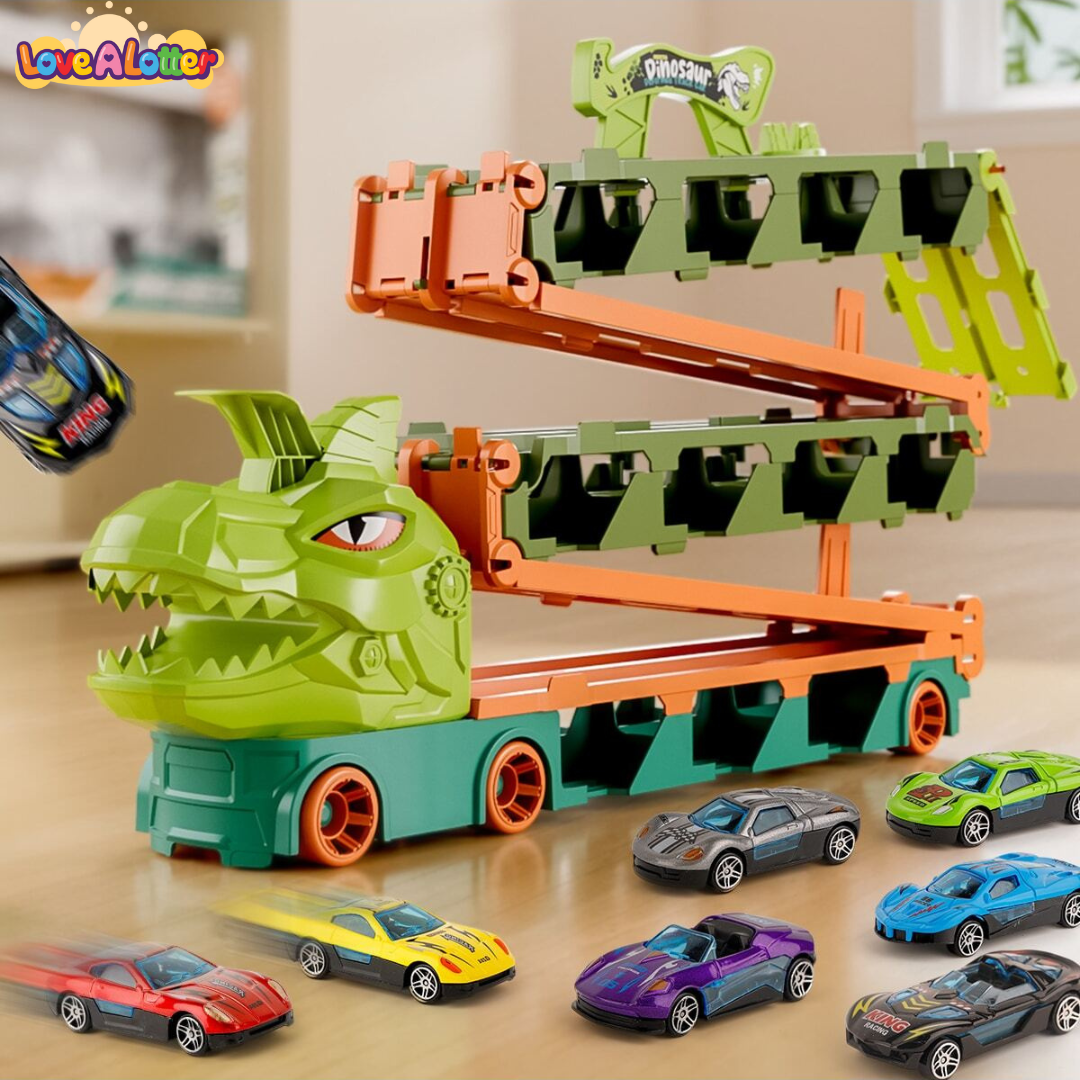 DINOSAUR Folding Storage Race Car Hauler Truck - SUPER LARGE SIZE