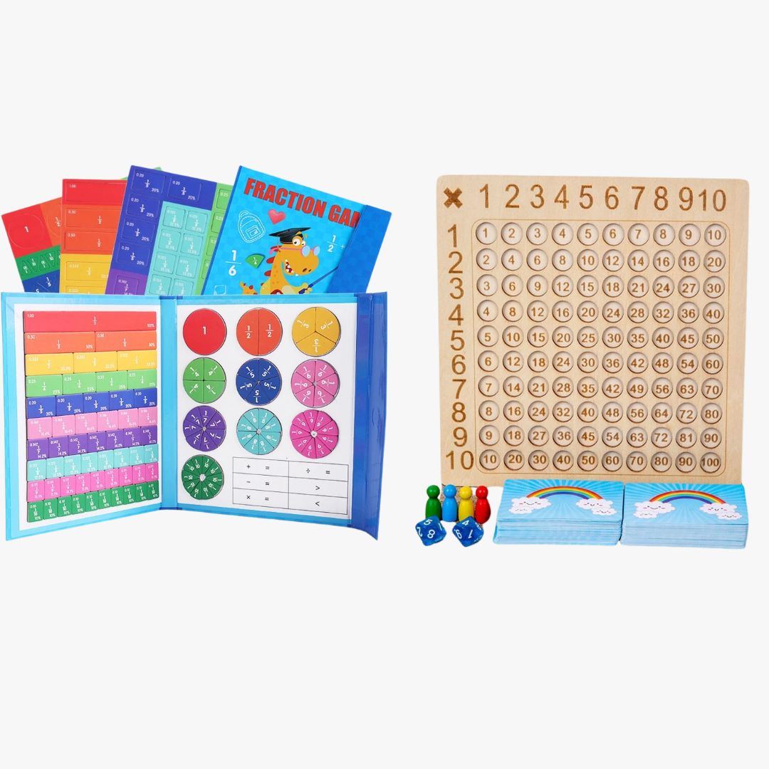 Livre de Fractions Magnétique Montessori - Miniacraft™