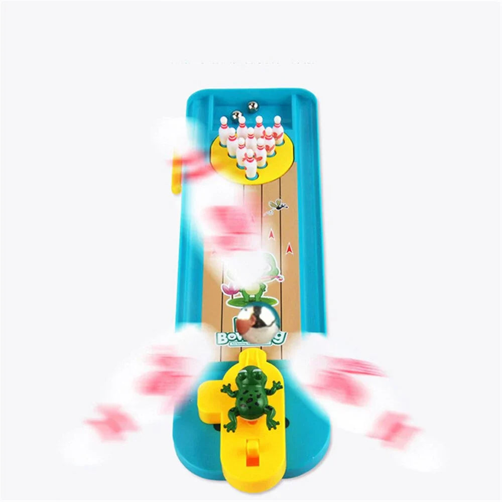 Jumping Frog Bowling Alley - Promotes Motor Skills - Mini Bowling Alley