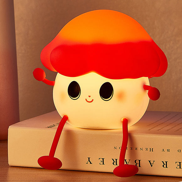 Mushroom LED Squishy Tap Tap Night Light Lamp