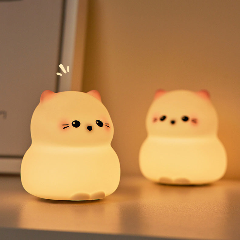 Cute Kitten Night Light Tap Lamp Best Gift For Baby and Girl