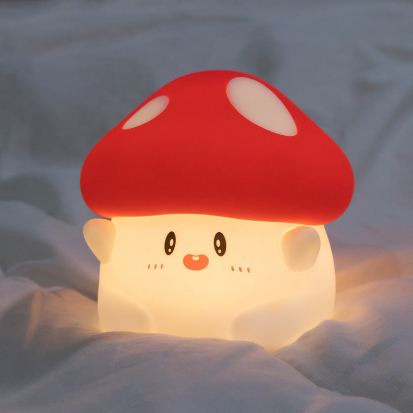 Squishy Silicone Adorable Mushroom LED Night Light - Perfect Gift for Kids and Girls