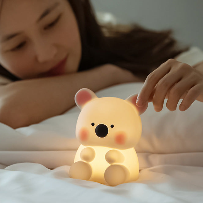 Squishy Silicone Koala With Hat  LED Night Light - Perfect Gift for Kids and Girls