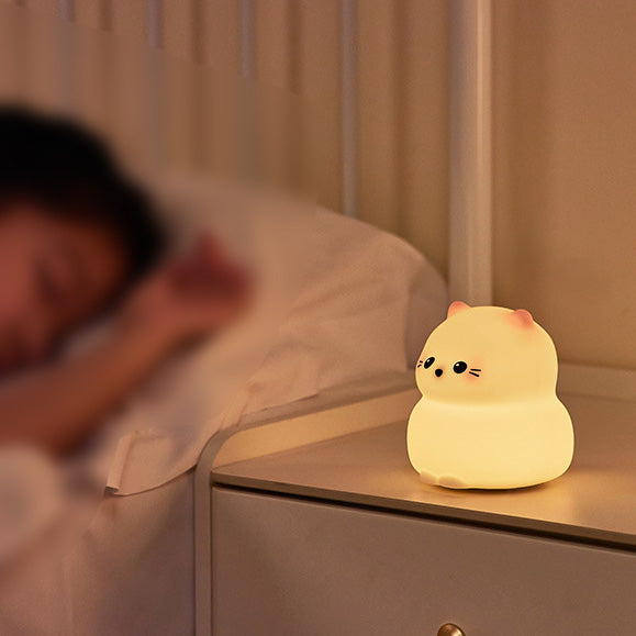 Cute Kitten Night Light Tap Lamp Best Gift For Baby and Girl