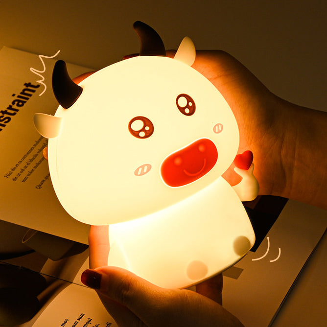 Cow Night Light LED Squishy Silicone Lamp Best Gift for Baby and Girl