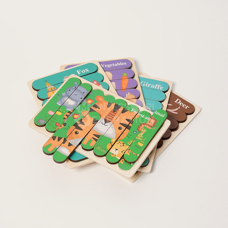 Montessori Double-Sided Puzzles (5 Pack)