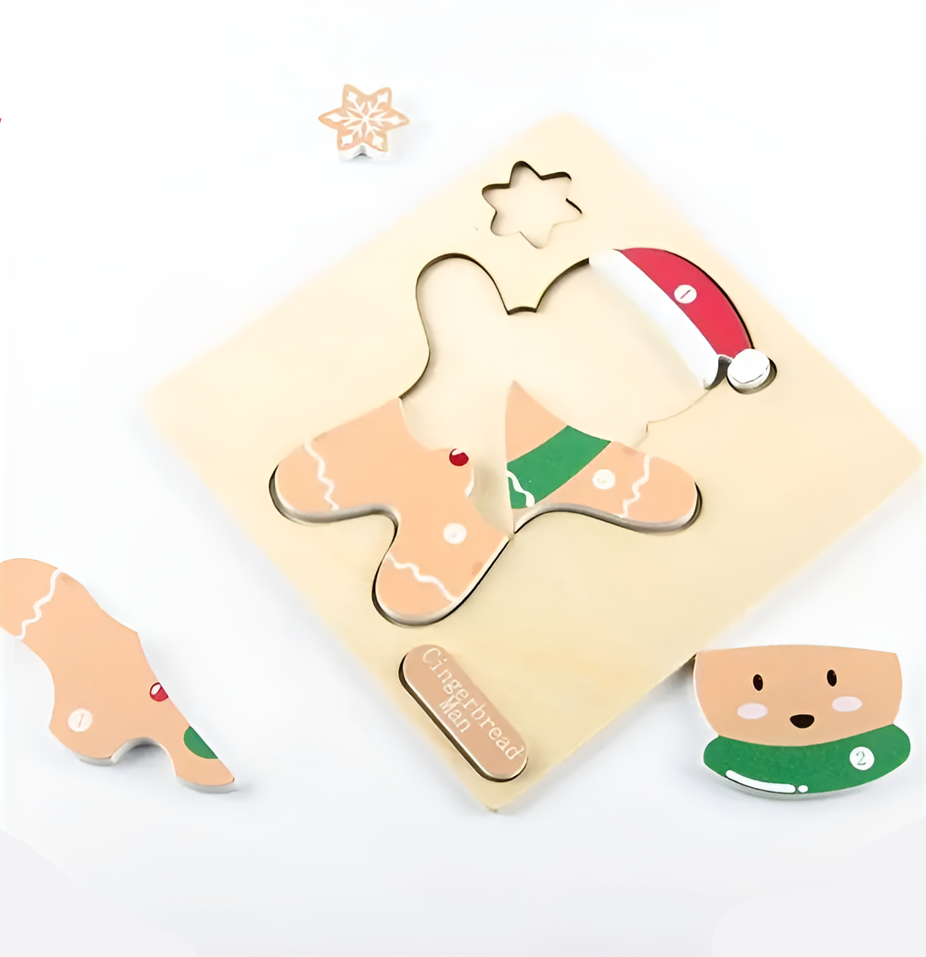 Montessori Wooden Christmas Puzzles