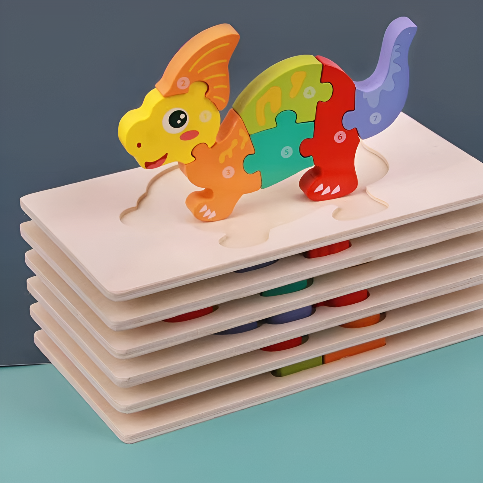 Montessori Wooden Dino 3D Puzzle