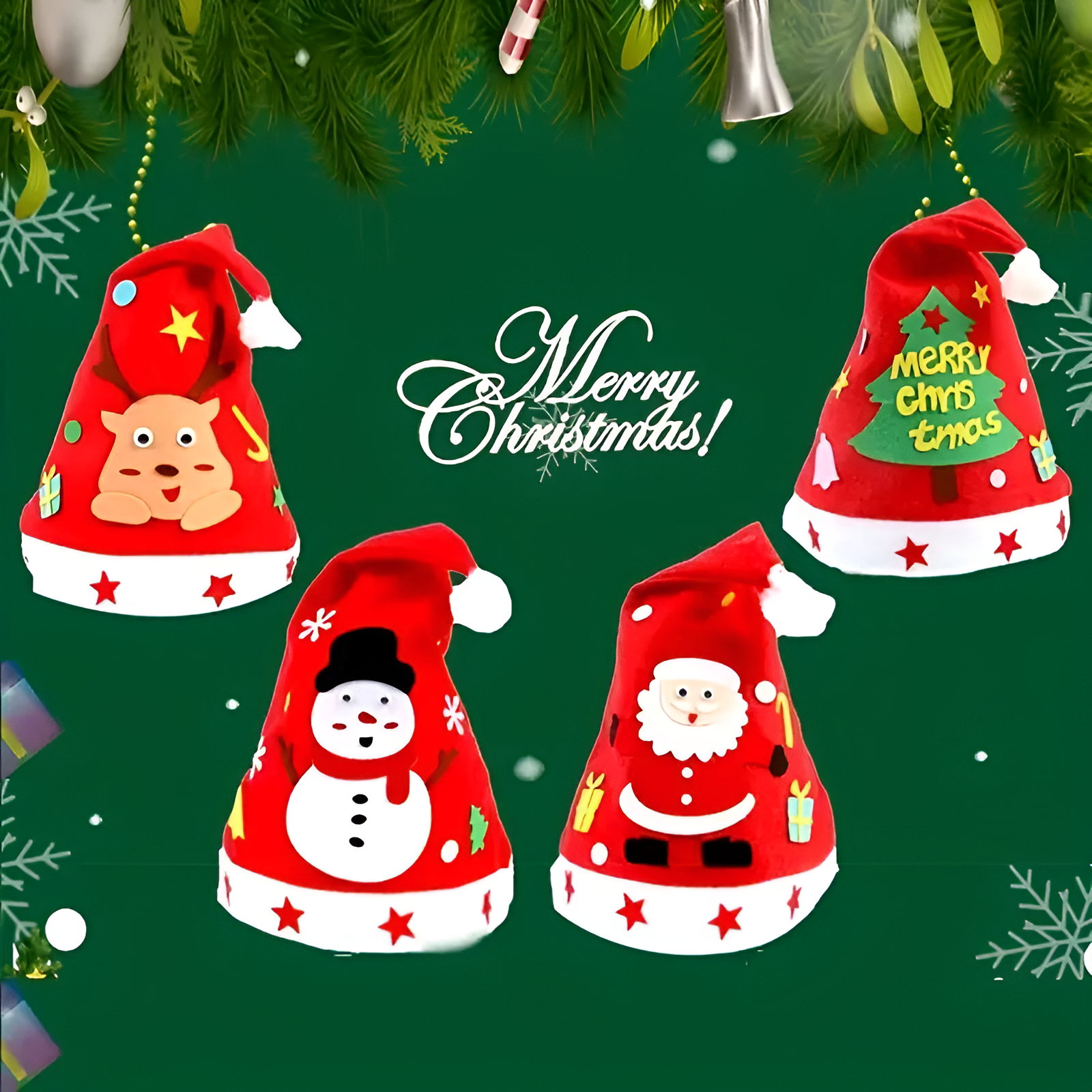 Montessori DIY Christmas Hat (8-Pack)