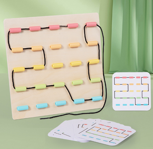 Montessori Geometric Lacing Board