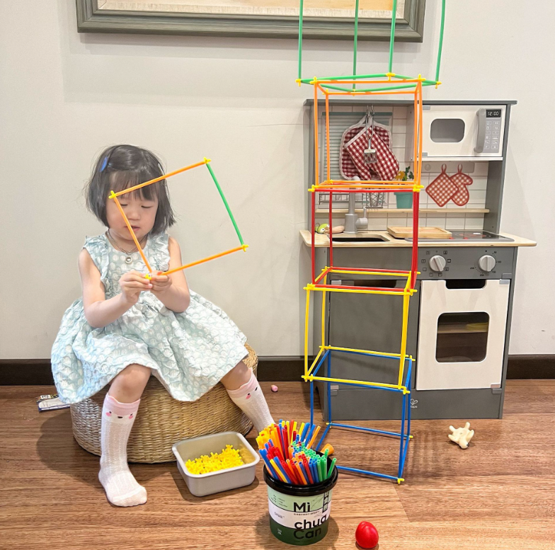 Montessori Straw Builder