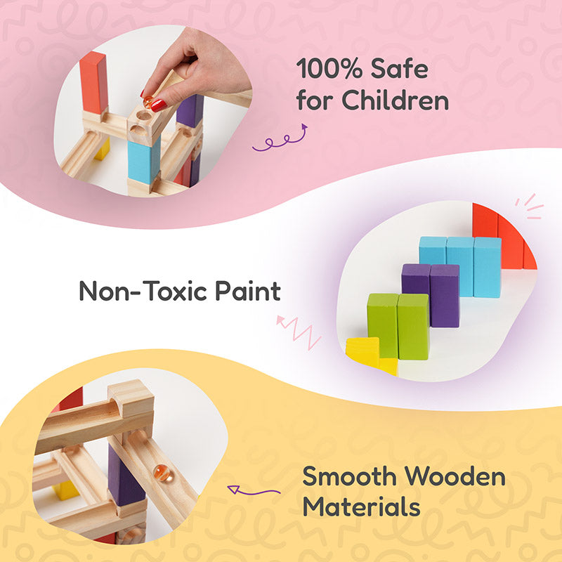 Montessori Wooden Marble Run