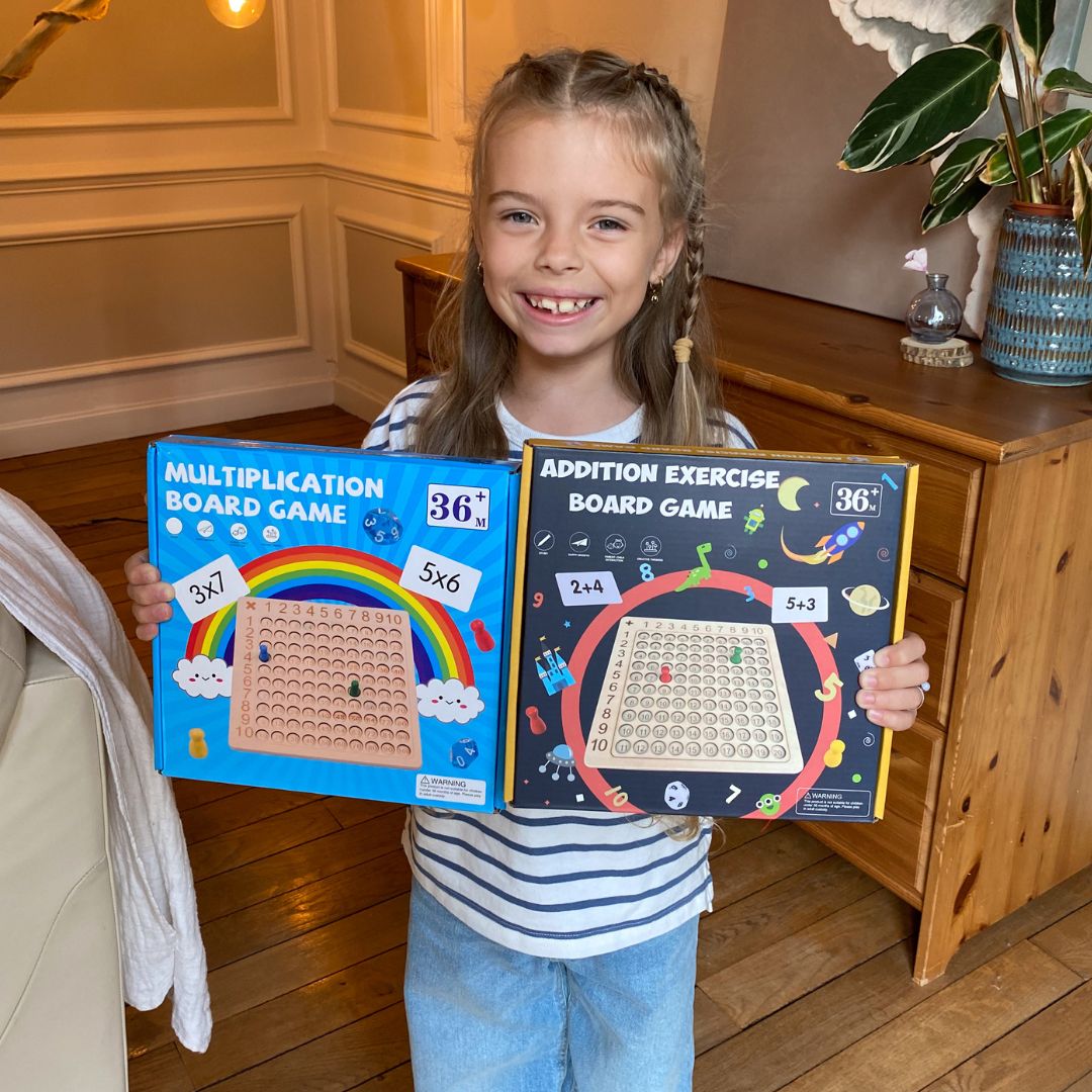 Montessori Math Game with Cards and Dice