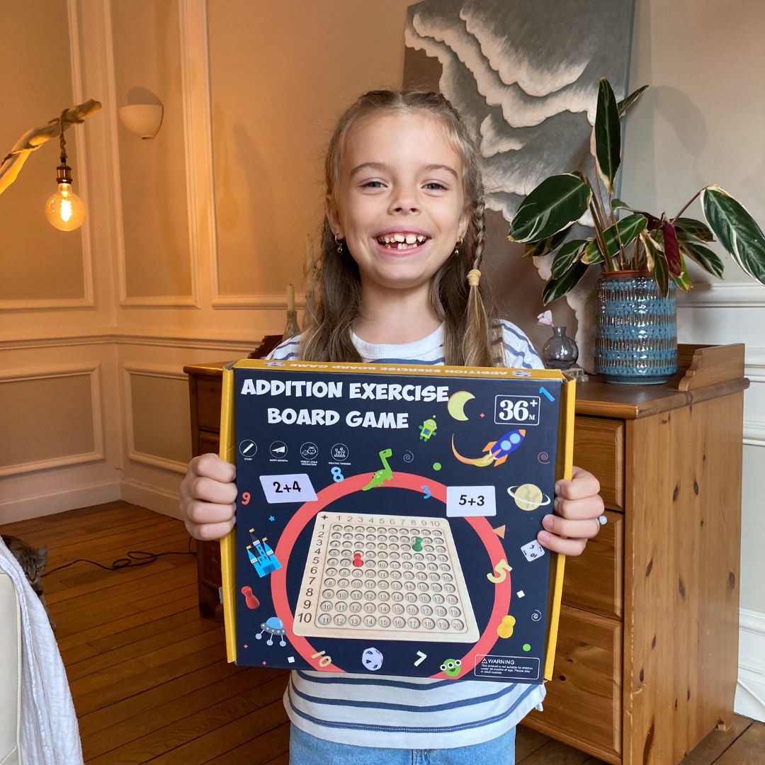 Montessori Math Game with Cards and Dice