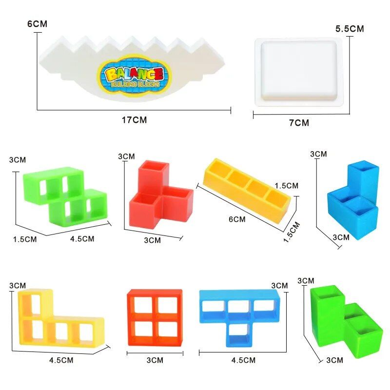 Montessori Balance Tetris™- Balanced Blocks