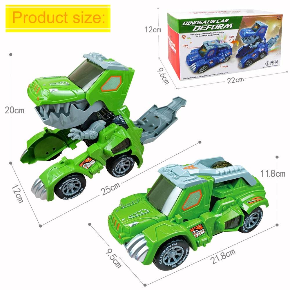 LED DINOSAUR TRANSFORMATION CAR TOY