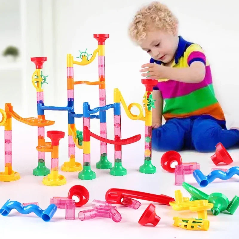 Building Block Marble Run Columns Playset