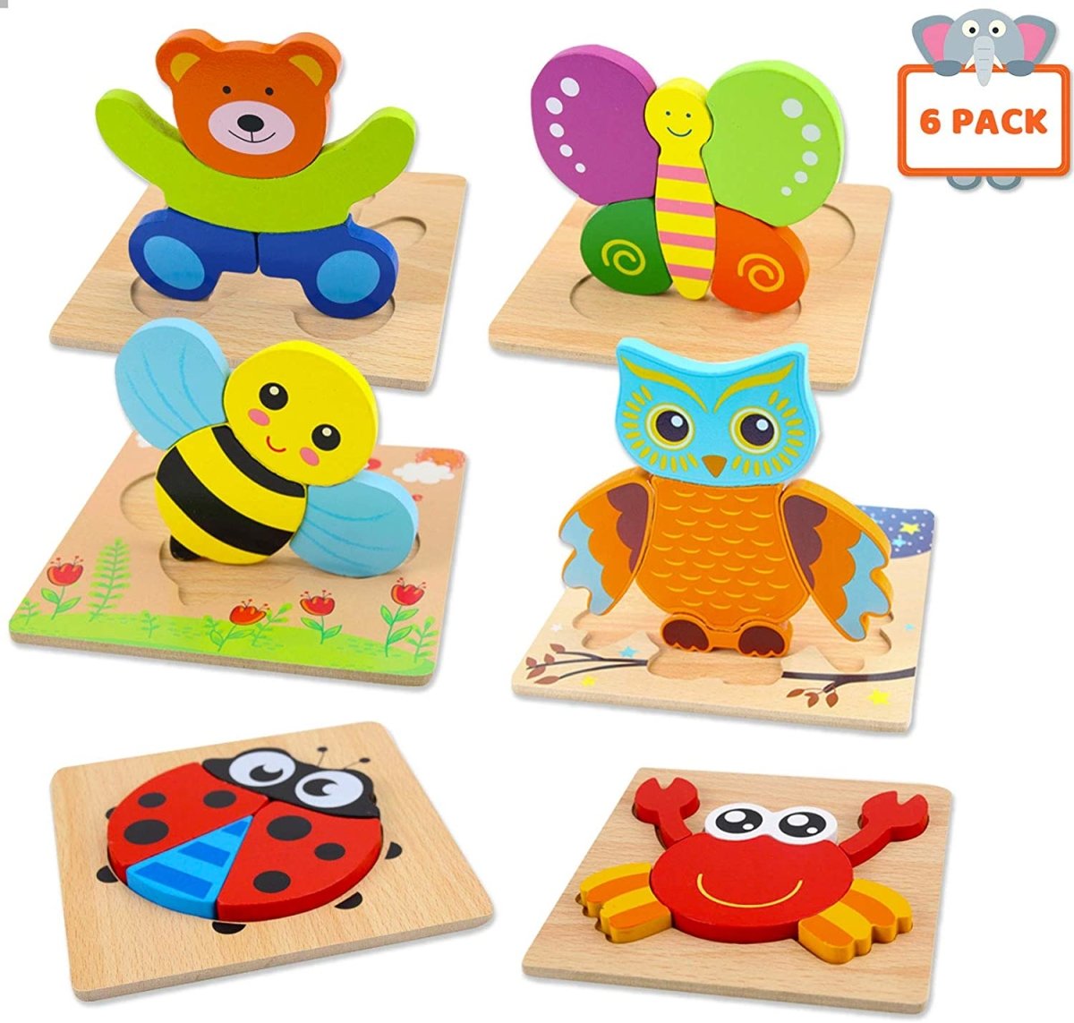 Minicraft™ Animal Puzzles 6 PACK