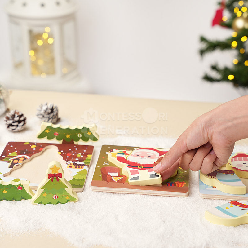 Montessori Toddler Xmas Puzzles