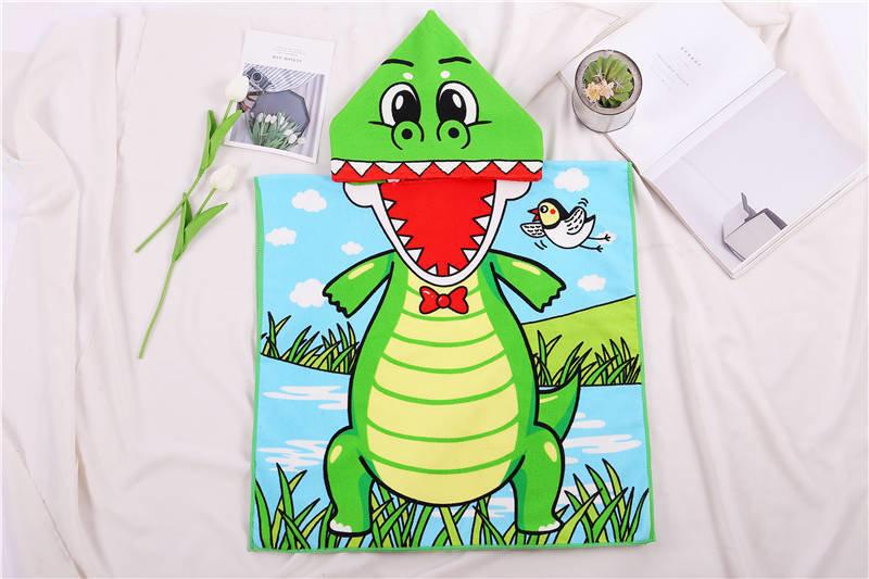 Dinosaur Hooded Beach Towel