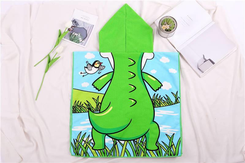 Dinosaur Hooded Beach Towel