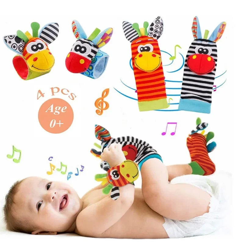 Sensory Baby Plush Socks and Wristband